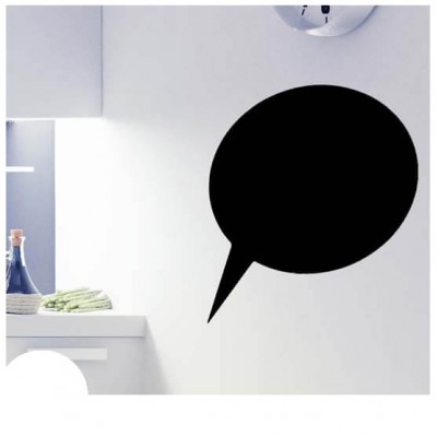 Praatwolkje krijtbord sticker basis - 1