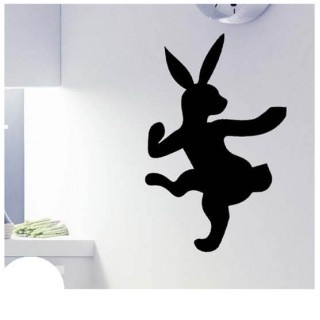 Dansend konijn krijtbord sticker grappig - 1