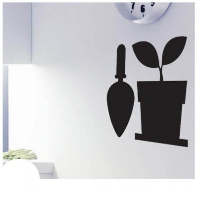 Plantje krijtbord sticker hobby - 1 Plantje krijtbord sticker hobby - 1