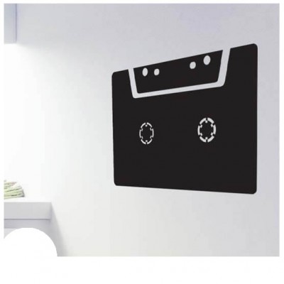 Casettebandje krijtbord sticker muziek - 1