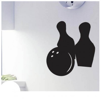 Bowling krijtbord sticker sport - 1