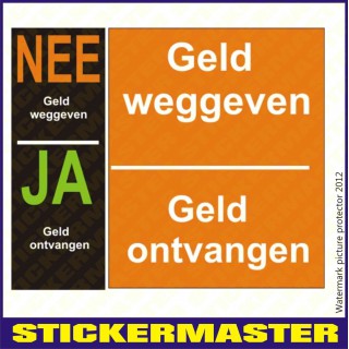 Nee Ja colportage sticker - 2