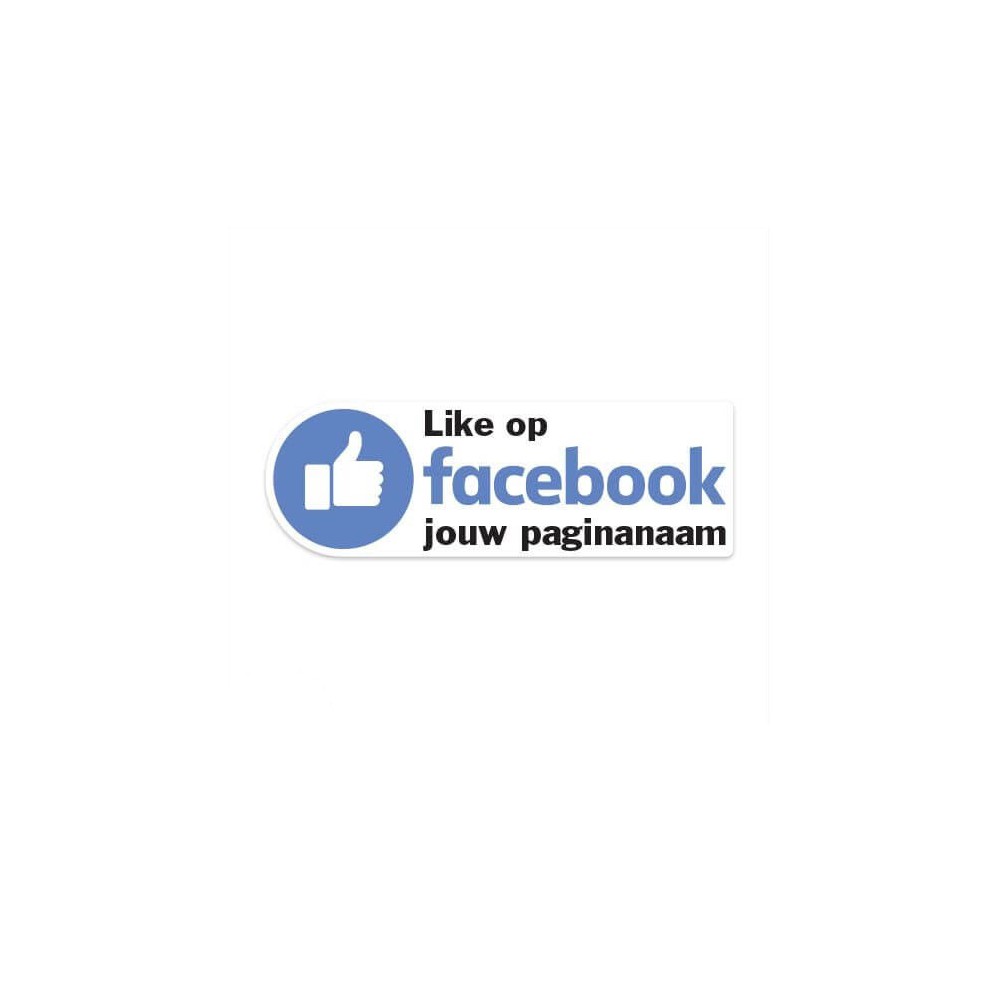 Facebook Like sticker eigen bedrijfsnaam - 1