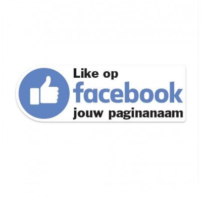 Facebook Like sticker eigen bedrijfsnaam - 1