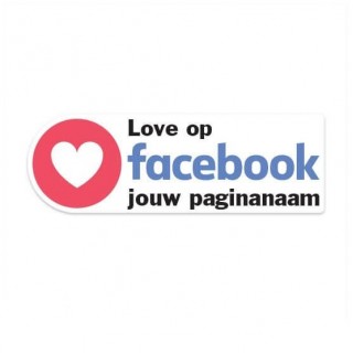 Facebook Love sticker eigen bedrijfsnaam - 1