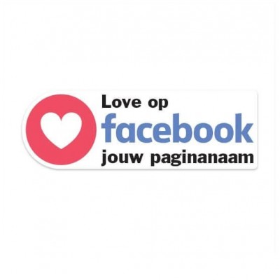 Facebook Love sticker eigen bedrijfsnaam - 1