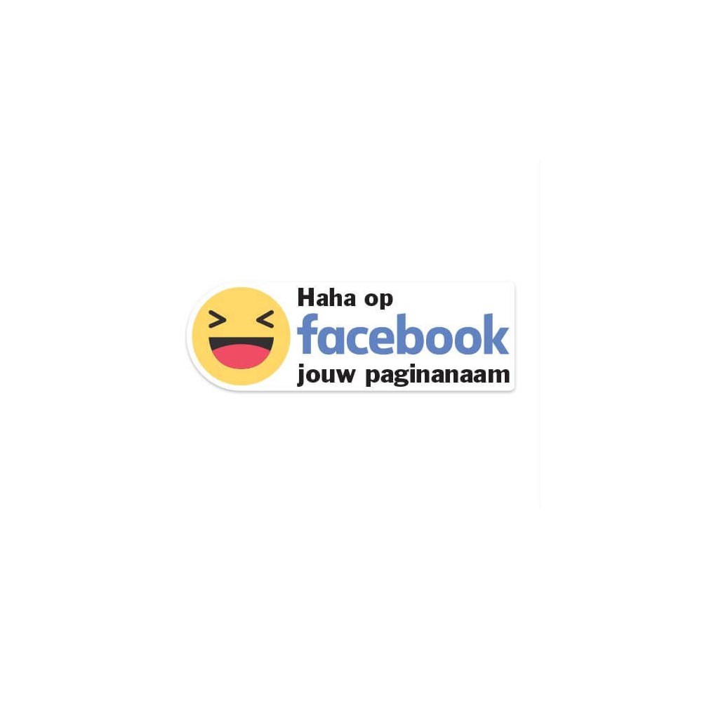 Facebook Haha sticker eigen bedrijfsnaam - 1