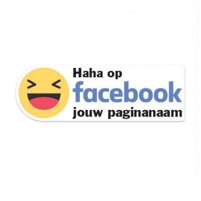 Facebook Haha sticker eigen bedrijfsnaam - 1