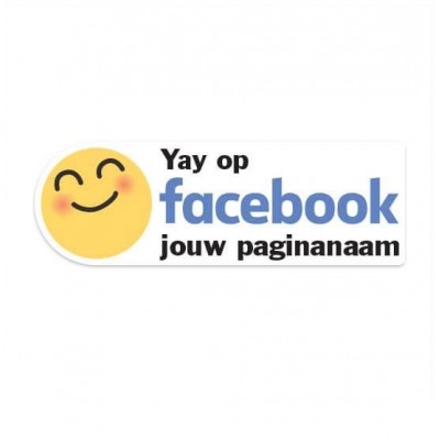 Facebook Yay sticker eigen bedrijfsnaam - 1 Facebook Yay sticker eigen bedrijfsnaam - 1