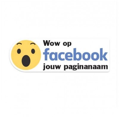 Facebook Wow sticker eigen bedrijfsnaam - 1