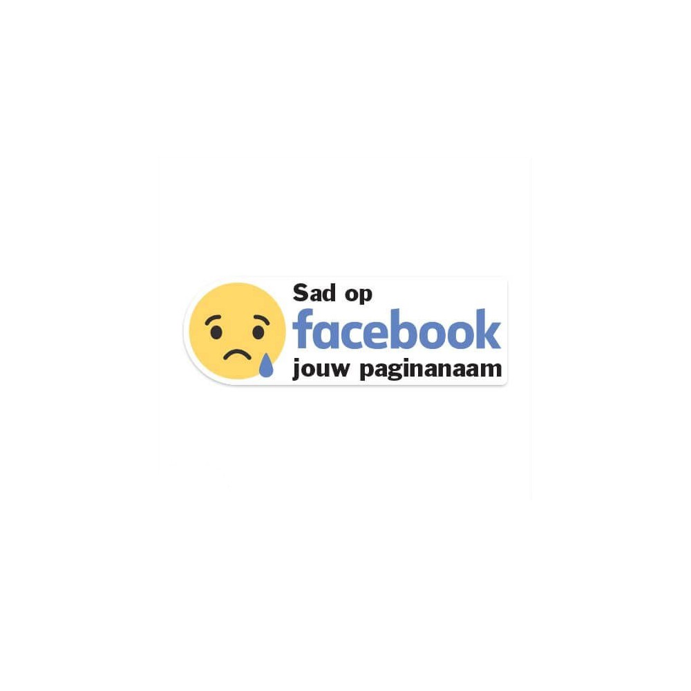Facebook Sad sticker eigen bedrijfsnaam - 1
