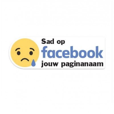 Facebook Sad sticker eigen bedrijfsnaam - 1