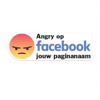 Facebook Angry sticker eigen bedrijfsnaam - 1