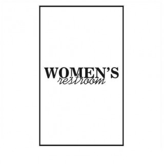 Toilet sticker women's restroom - 1