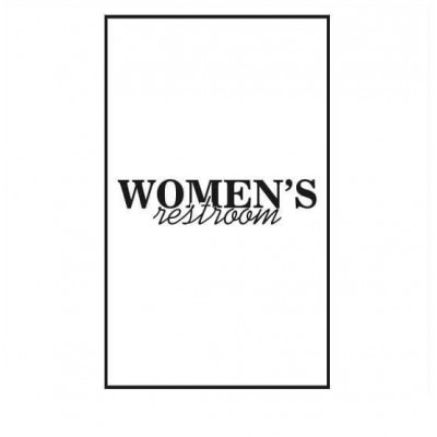 Toilet sticker women's restroom - 1