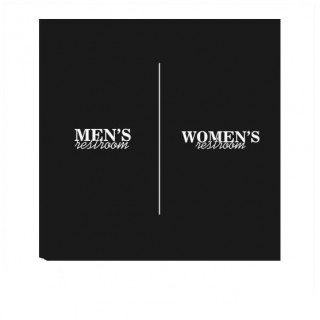 Toilet sticker men's & woman's restroom - 1