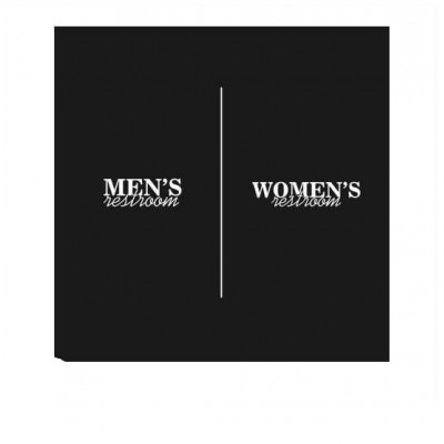 Toilet sticker men's & woman's restroom - 1 Toilet sticker men's & woman's restroom - 1
