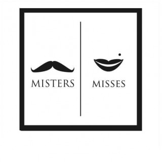 Toilet sticker misters & misses restroom - 1