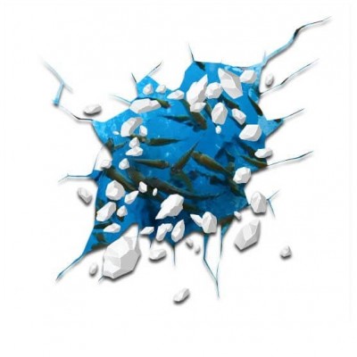 Vloersticker gat vissen - 1