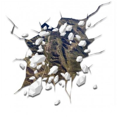 Vloersticker gat bergen - 1 Vloersticker gat bergen - 1