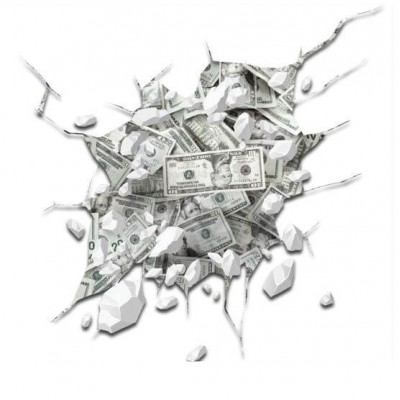 Vloersticker gat cash - 1