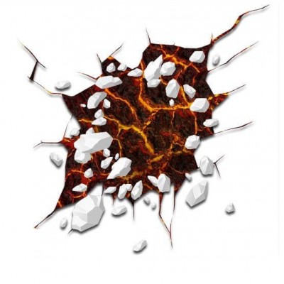 Vloersticker gat lava - 1 Vloersticker gat lava - 1