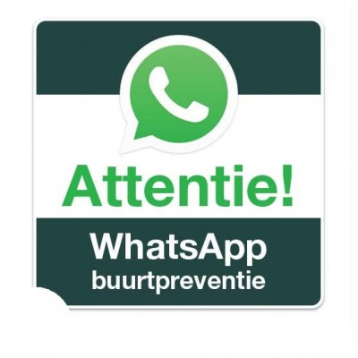 WhatsApp Buurtpreventie bord vierkant Sticker - 1 WhatsApp Buurtpreventie bord vierkant Sticker - 1