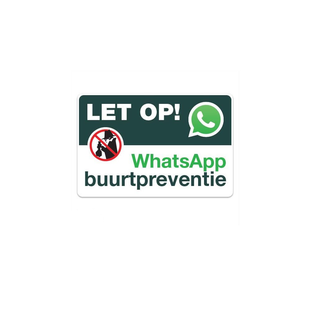 WhatsApp-Nachbarschaftswache-Schild, rechteckiger Aufkleber – 1