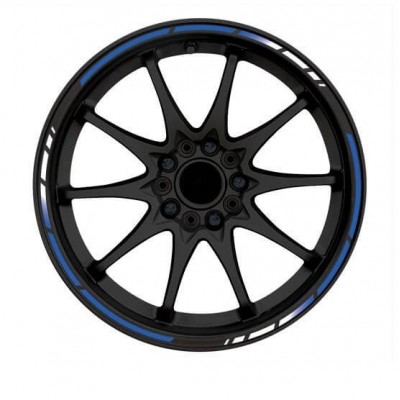 Gradient blauw rimstriping motor - 1