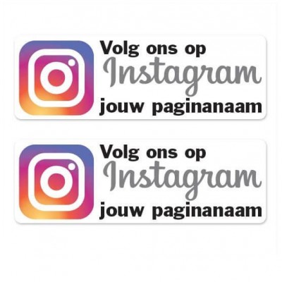 Instagram sticker eigen bedrijfsnaam set van 4 - 1