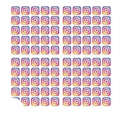 Instagram logo 2 x 2 cm 100 stuks - 1