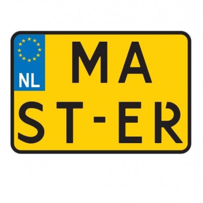 Kenteken Sticker Motor Eigen Tekst Kopen? - Stickermaster