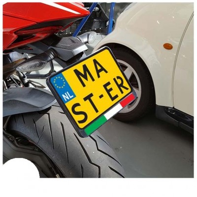 Vlag Italië Kenteken Sticker Motor - 1