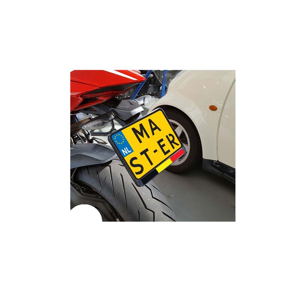 Vlag België Kenteken Sticker Motor - 1