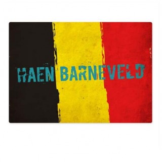 Eigen naam grunge vlag België koffersticker - 3