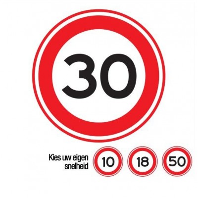 A01 maximumsnelheid verkeersbord sticker - 1