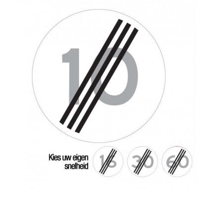 A02 einde maximumsnelheid verkeersbord sticker - 1