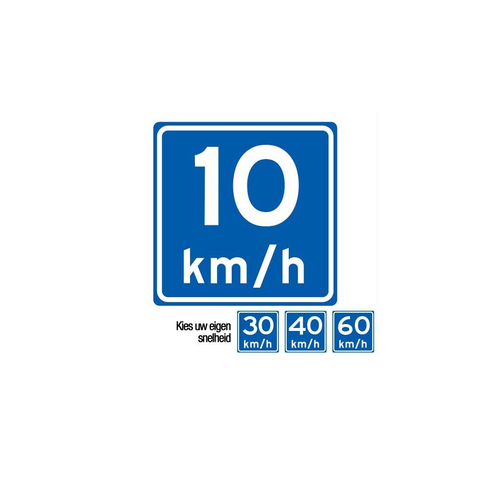 A04 adviessnelheid verkeersbord sticker - 1