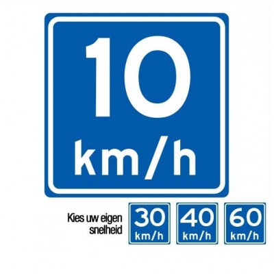 A04 adviessnelheid verkeersbord sticker - 1