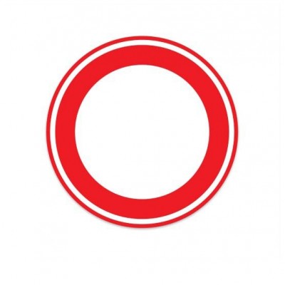 C01 gesloten voor beide richtingen verkeersbord sticker - 1