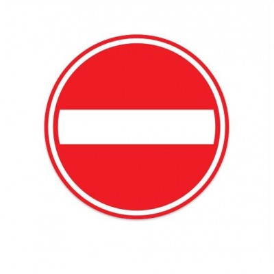 C02 eenrichtingweg deze richting gesloten verkeersbord sticker - 1