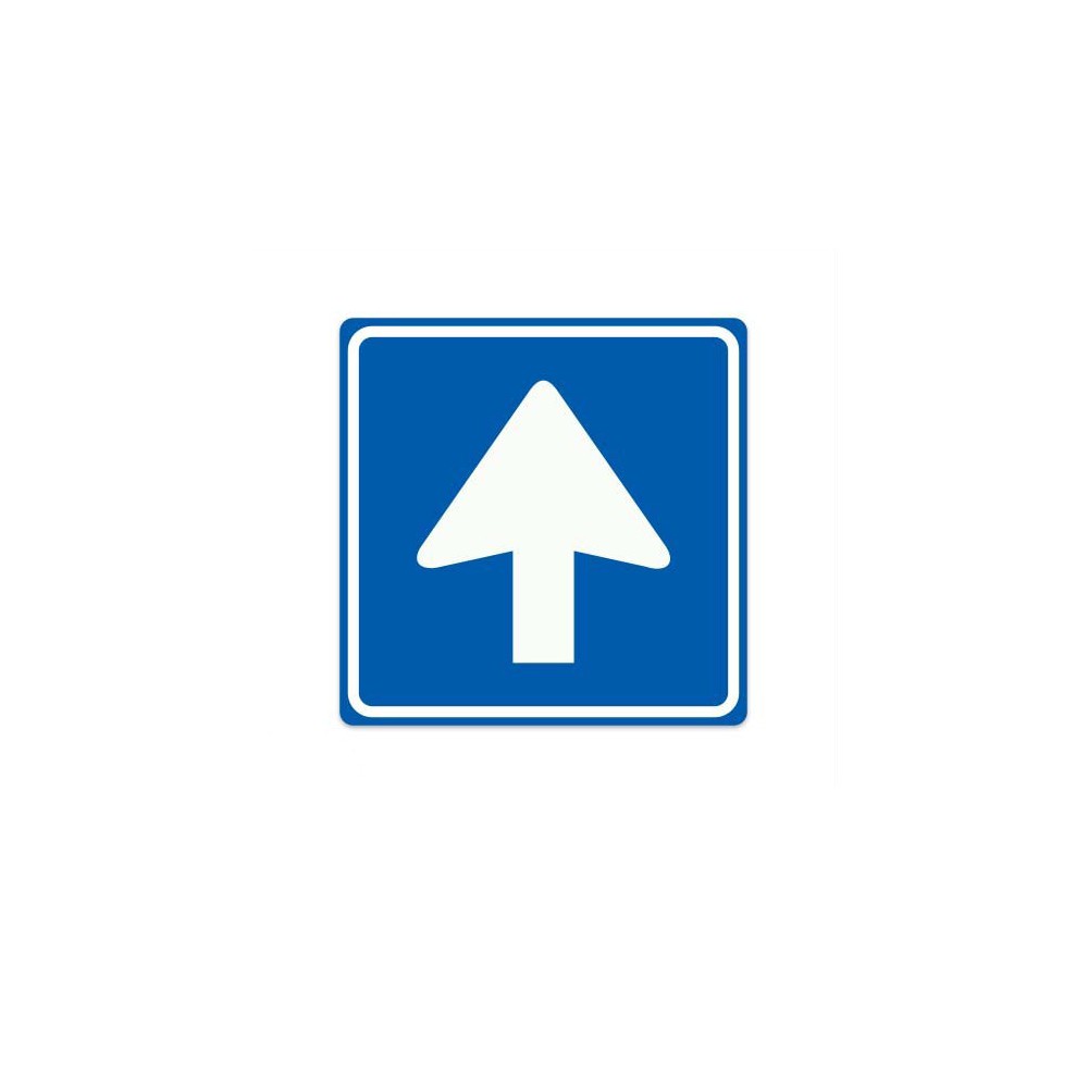 C03 eenrichtingsweg verkeersbord sticker - 1