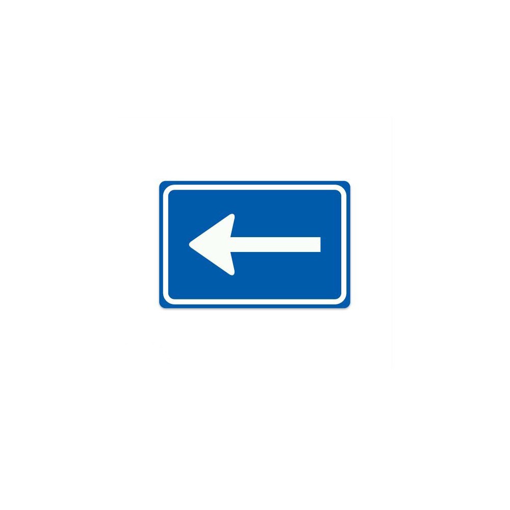 C04-L eenrichtingsweg links verkeersbord sticker - 1
