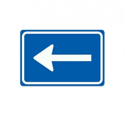 C04-L eenrichtingsweg links verkeersbord sticker - 1