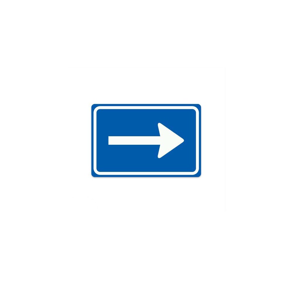 C04-R eenrichtingsweg rechts verkeersbord sticker - 1