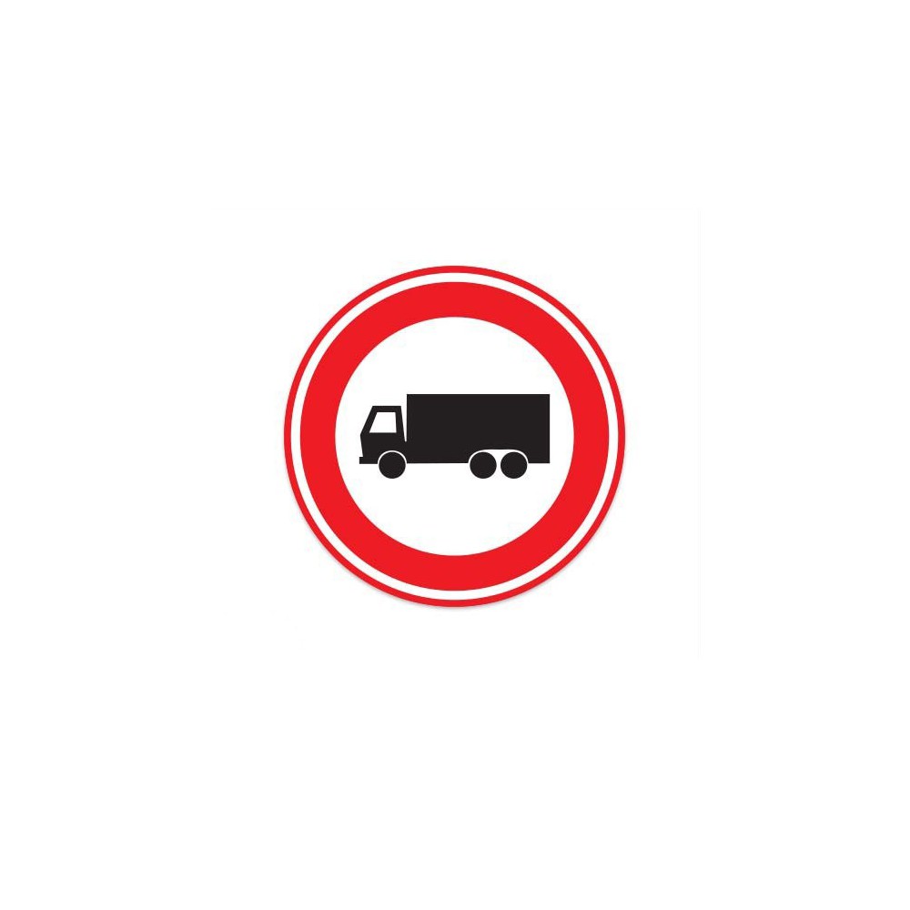 C07 Gesloten voor vrachtauto's verkeersbord sticker - 1