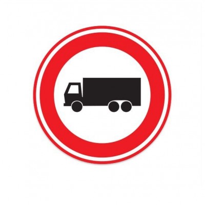 C07 Gesloten voor vrachtauto's verkeersbord sticker - 1