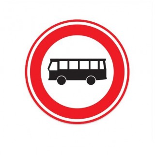 C07A Verkehrszeichenaufkleber „Für Busse gesperrt“ – 1