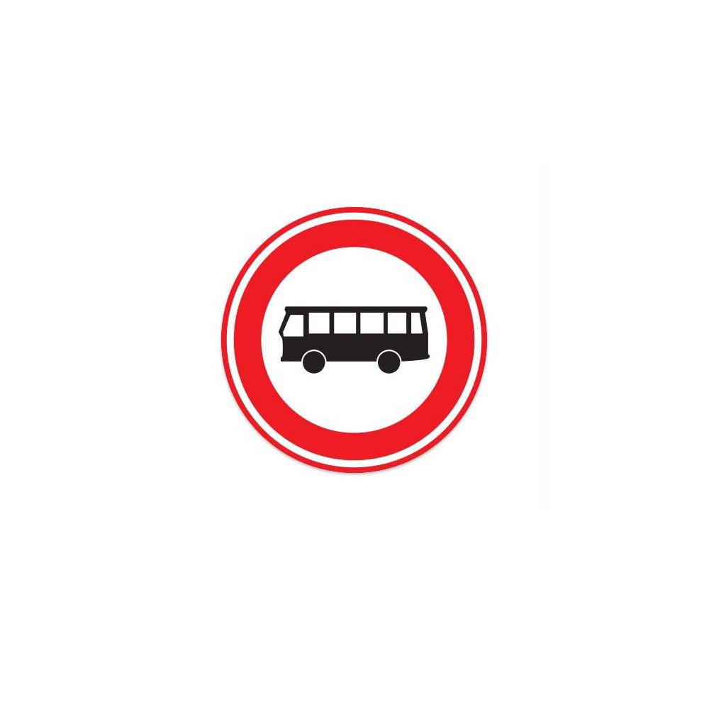 C07A Gesloten voor autobussen verkeersbord sticker - 1
