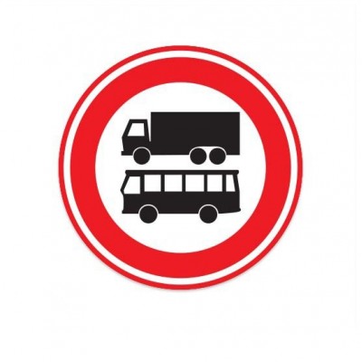 C07B Gesloten voor autobussen en vrachtauto's verkeersbord sticker - 1